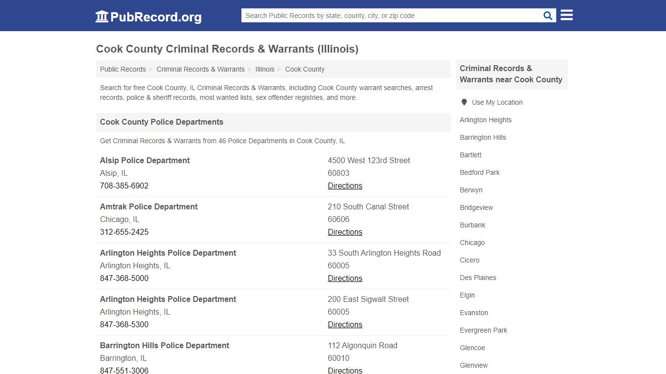Free Cook County Criminal Records & Warrants (Illinois Criminal Records ...